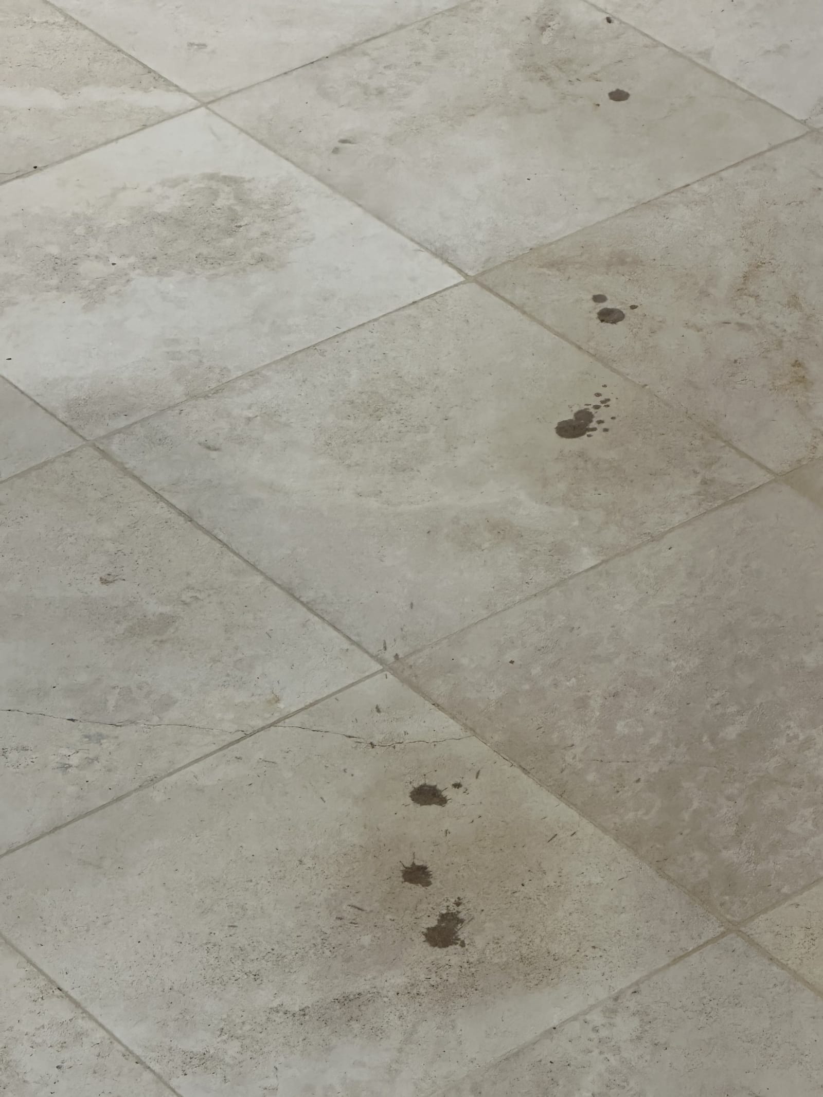 Large-format tile floor